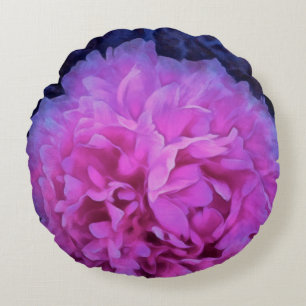 Cojín Redondo Pink Lush Peony Flower