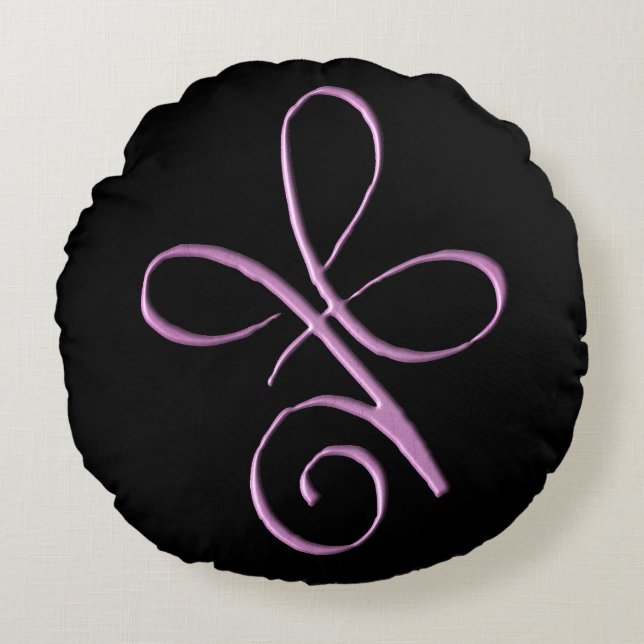 Cojín Redondo Pink Unconditional Love (Anverso)