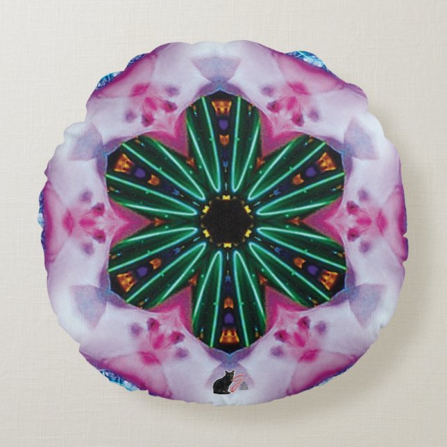 Cojín Redondo Pinkie Kaleidoscope (Anverso)