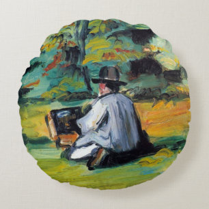 Cojín Redondo Pintor en el trabajo de Paul Cezanne, Arte fino vi