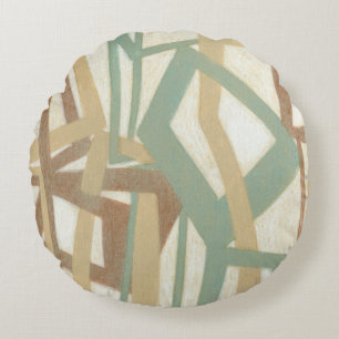 Cojín Redondo Pintura a pulso del normando Wyatt