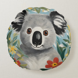 Cojín Redondo Pintura de Koala