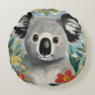 Cojín Redondo Pintura de Koala