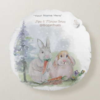 Cojín Redondo "pipa & Marlow" Boganhues Print