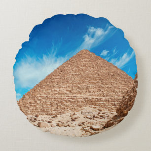 Cojín Redondo Pirámides en giza antigua, antigüedades, arqueolog
