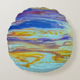 Cojín Redondo Piscina Yellowstone Lava Swirls