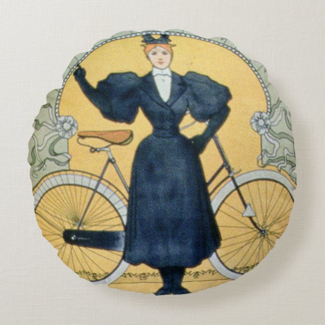 Cojín Redondo "Pista de Carreras del ciclo del invierno", objeto (Anverso)