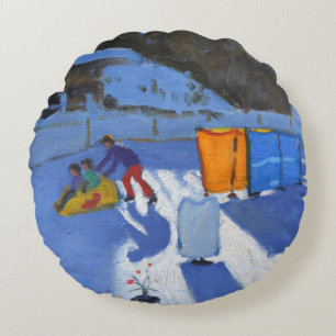 Cojín Redondo pista del hielo de los niños Clusaz 2014