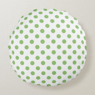 Cojín Redondo Pistachio El Polka Verde Doce Círculos