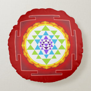 Cojín Redondo PixDezines Sri Yantra
