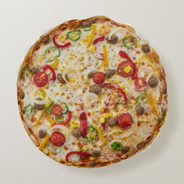 Cojín Redondo Pizza (Reverso)