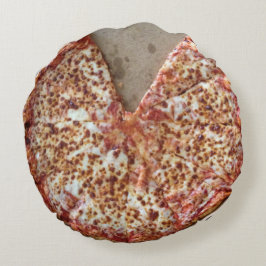 Cojín Redondo Pizza de queso divertida