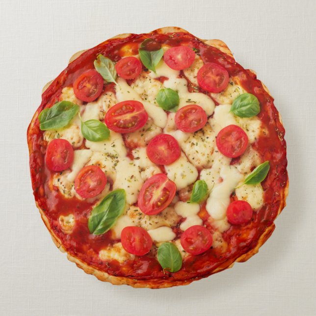 Cojín Redondo Pizza Imprimir doble cara (Reverso)