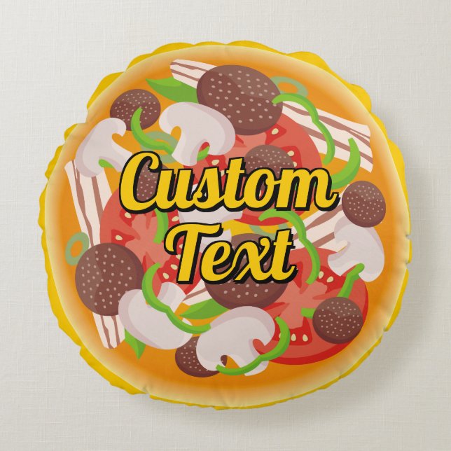 Cojín Redondo Pizza redonda Pillow (Anverso)