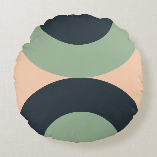 Cojín Redondo Placa de Lemongrass Moderna de Mediosiglo (Anverso)