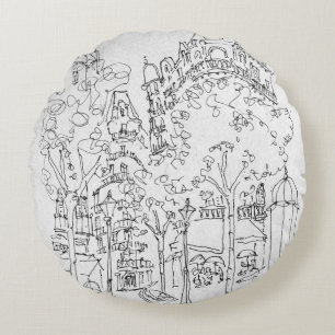 Cojín Redondo Place St. Andre des Arts  París, Francia