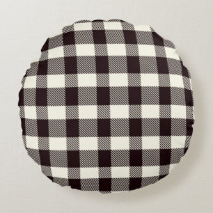 Cojín Redondo Plaid Pillow
