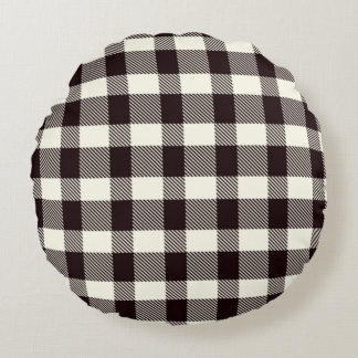 Cojín Redondo Plaid Pillow
