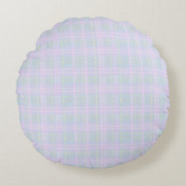 Cojín Redondo Plaid Praire Azul