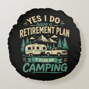 Cojín Redondo Plan de jubilación de camping