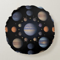 Planetas del Sistema Solar ordenados en el espacio
