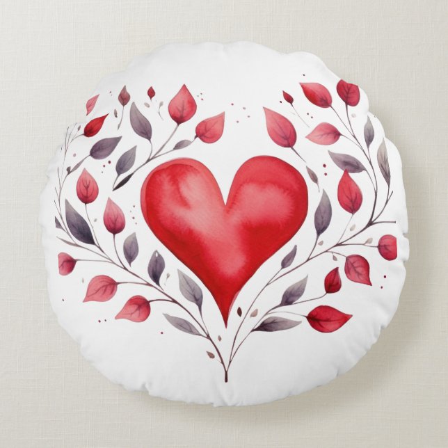 Cojín Redondo Plant heart (Anverso)