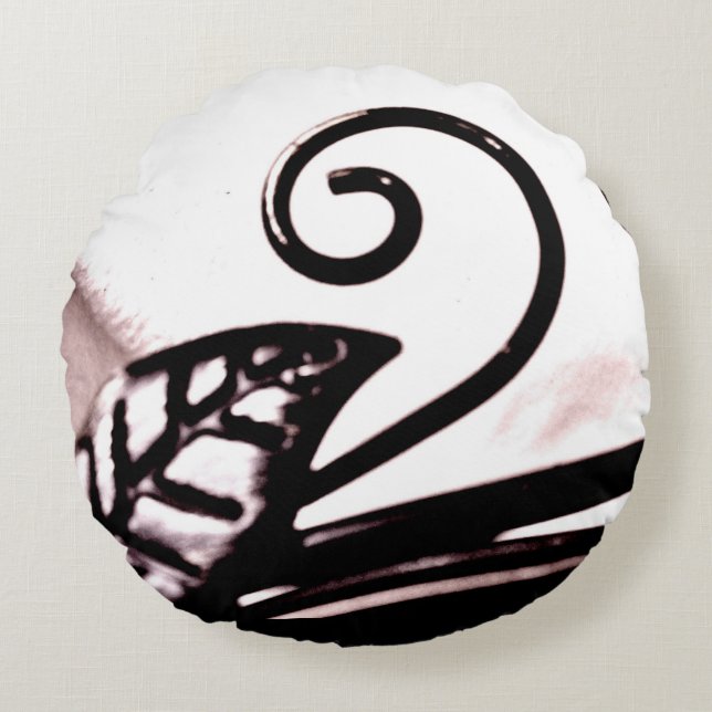 Cojín Redondo Planta de hierro (Anverso)