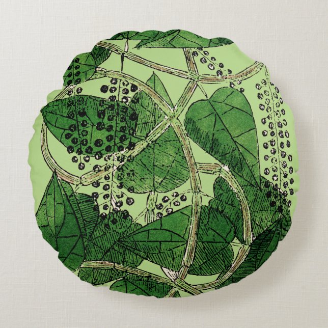 Cojín Redondo Planta de la pimienta negra, 1578 (Anverso)