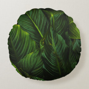 COJÍN REDONDO PLANTA DE PLOMO VERDE