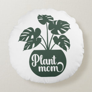 Cojín Redondo Planta de protección verde de mamá
