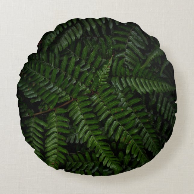 Cojín Redondo Planta Fern (Anverso)