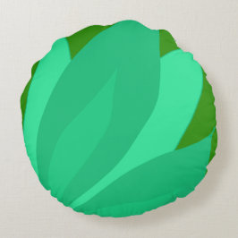 Cojín Redondo Planta Verde