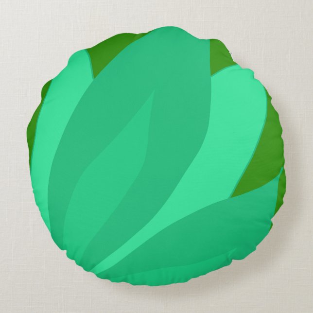Cojín Redondo Planta Verde (Reverso)