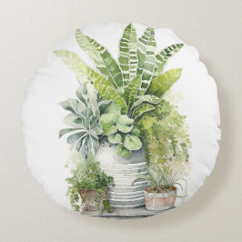Cojín Redondo Plantas de Interior