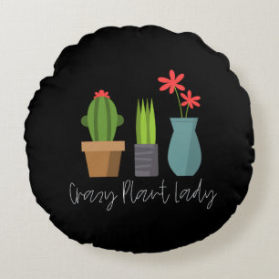 Cojín Redondo Plantas - Ladrón de plantas Locas