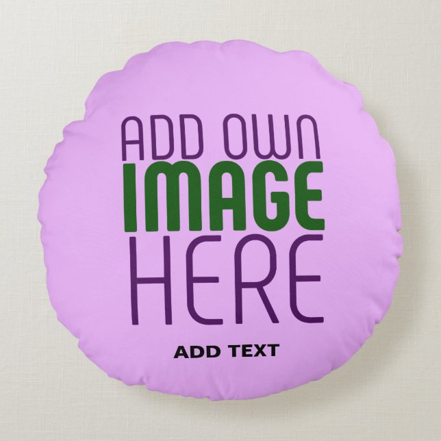 COJÍN REDONDO PLANTILLA DE TEXTO DE IMAGEN MAUVE SIMPLE EDITABLE (Anverso)