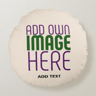 COJÍN REDONDO PLANTILLA DE TEXTO DE IMAGEN NATURAL SENCILLA EDIT