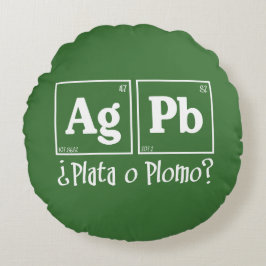Cojín Redondo Plata o plomo