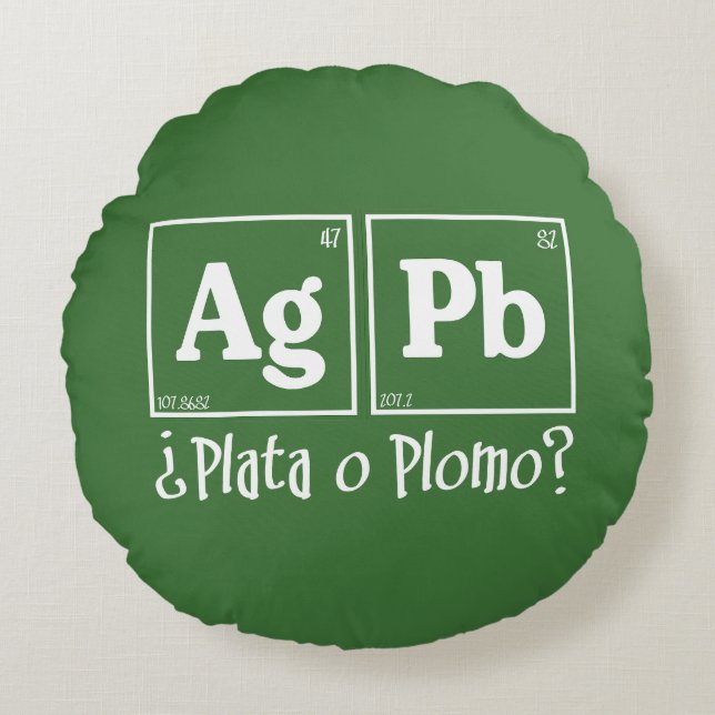 Cojín Redondo Plata o plomo (Anverso)