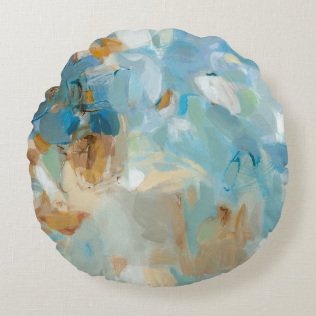 Cojín Redondo Playa de la chispa (Anverso)