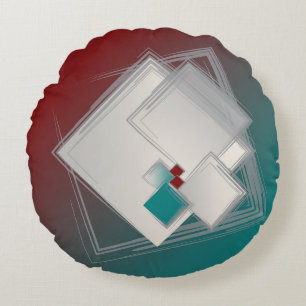 Cojín Redondo Playas de los cuadrados de Fibonacci