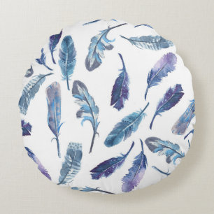 Cojín Redondo Plumas acuáticas: patrón de ventilación sin soldad