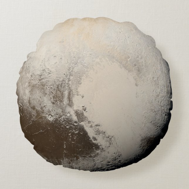 Cojín Redondo Pluto Planeta Espacio Fotográfico Sistema Solar El (Anverso)