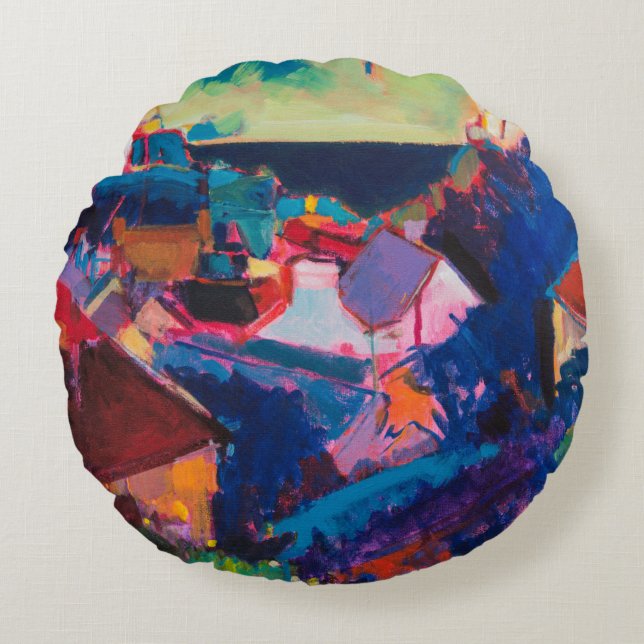 Cojín Redondo Poco asilo (Anverso)