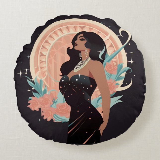 COJÍN REDONDO PODER DE LA BELLEZA #1 (Anverso)