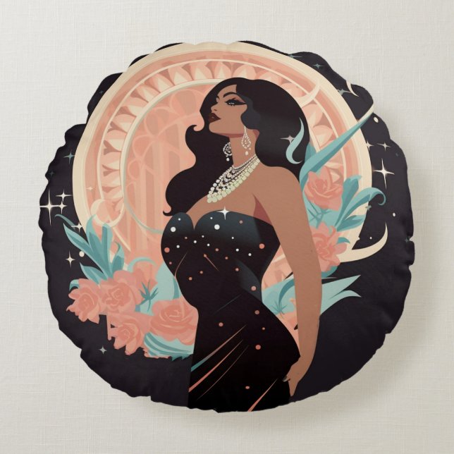 COJÍN REDONDO PODER DE LA BELLEZA #1 (Anverso)