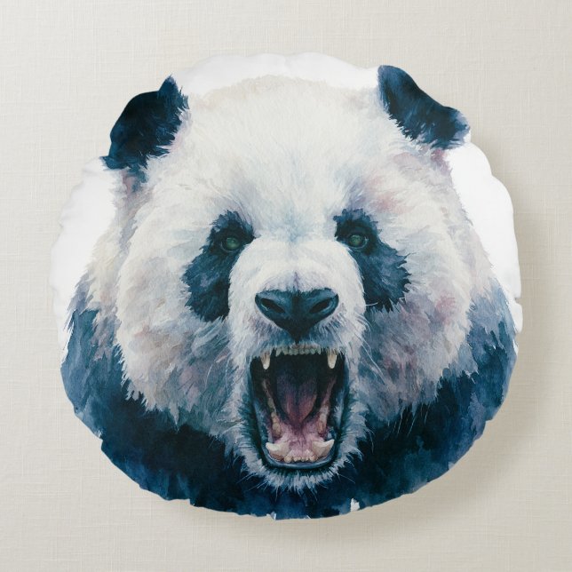 Cojín Redondo Poder Primal 005 – Panda (Anverso)