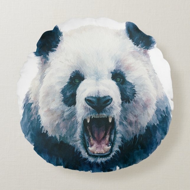 Cojín Redondo Poder Primal 005 – Panda (Anverso)