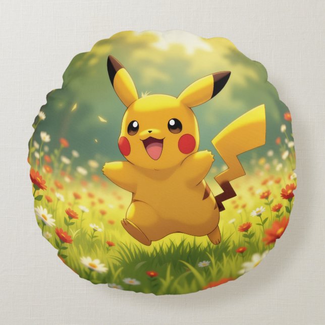 Cojín Redondo Pokémon und seine Treue Freunde (Anverso)