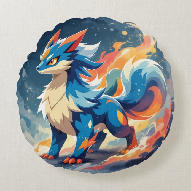 Cojín Redondo Pokémon und seine Treue Freunde (Anverso)